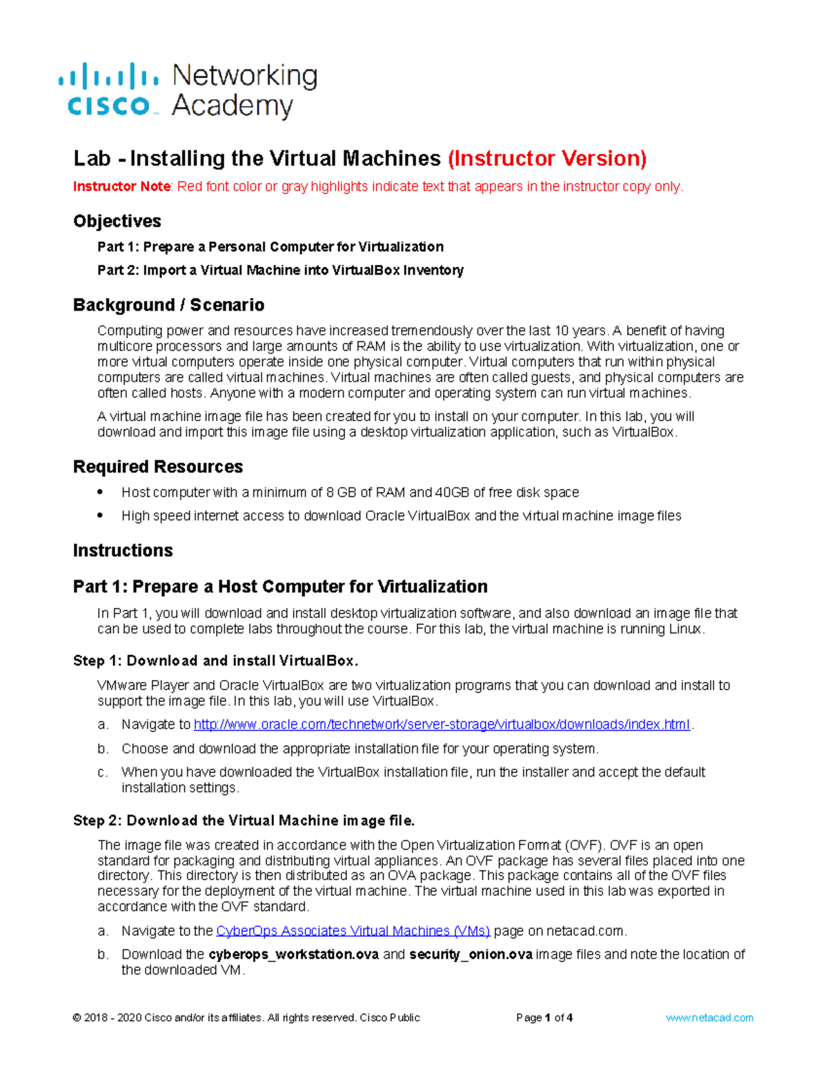 1.1.5 Lab - Installing the Virtual Machines - ILM - Lab - Installing ...
