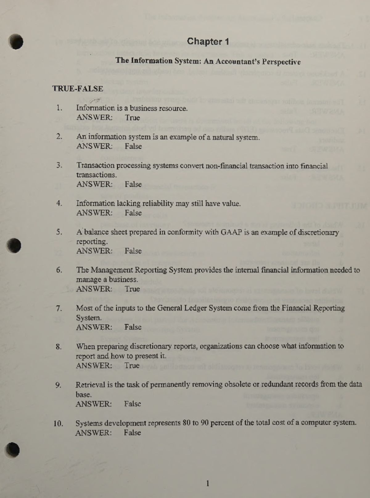 Chapter 1-5 AIS Study Guide: Key Concepts and Answers - Studocu