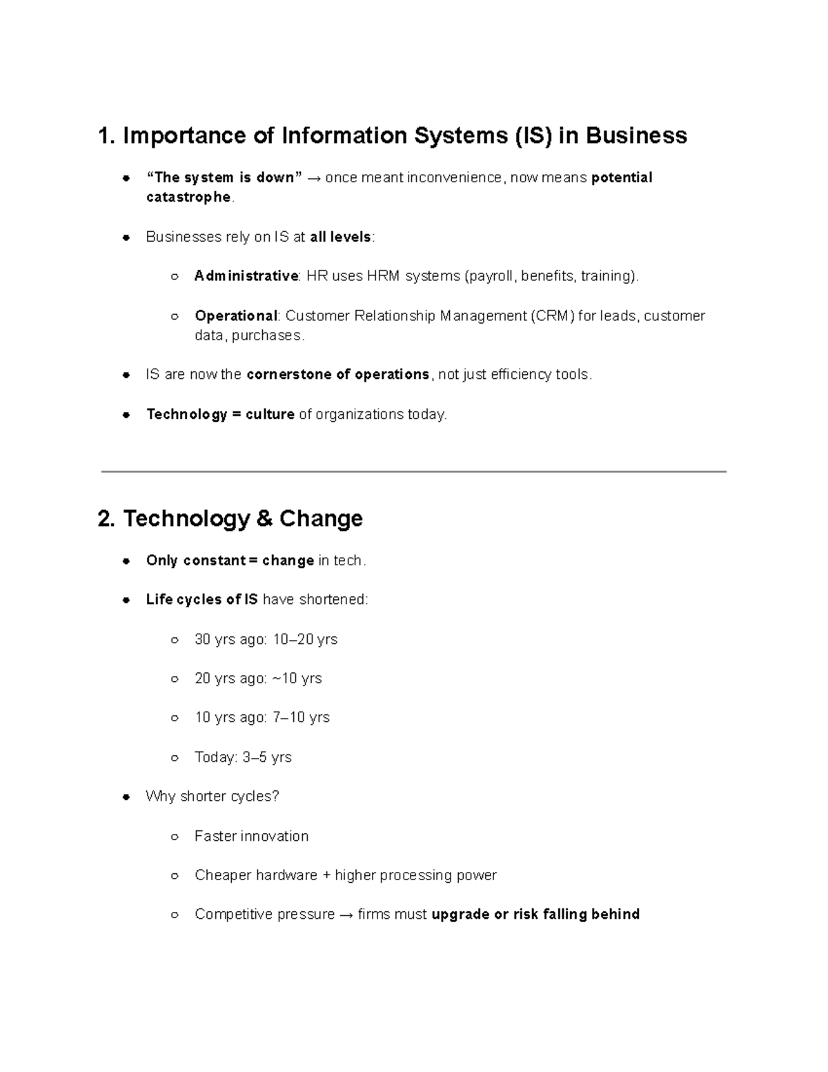 MIS Chapter 1: The Role of Information Systems in Business Success ...