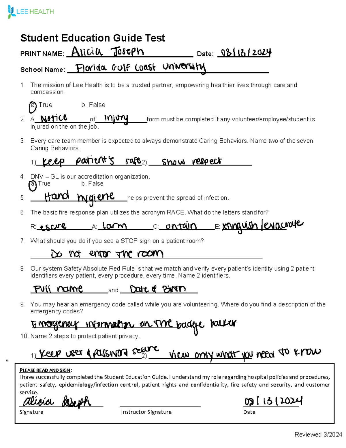 2011 Annual Mandatory Education Module - Student Guide & Test - Studocu