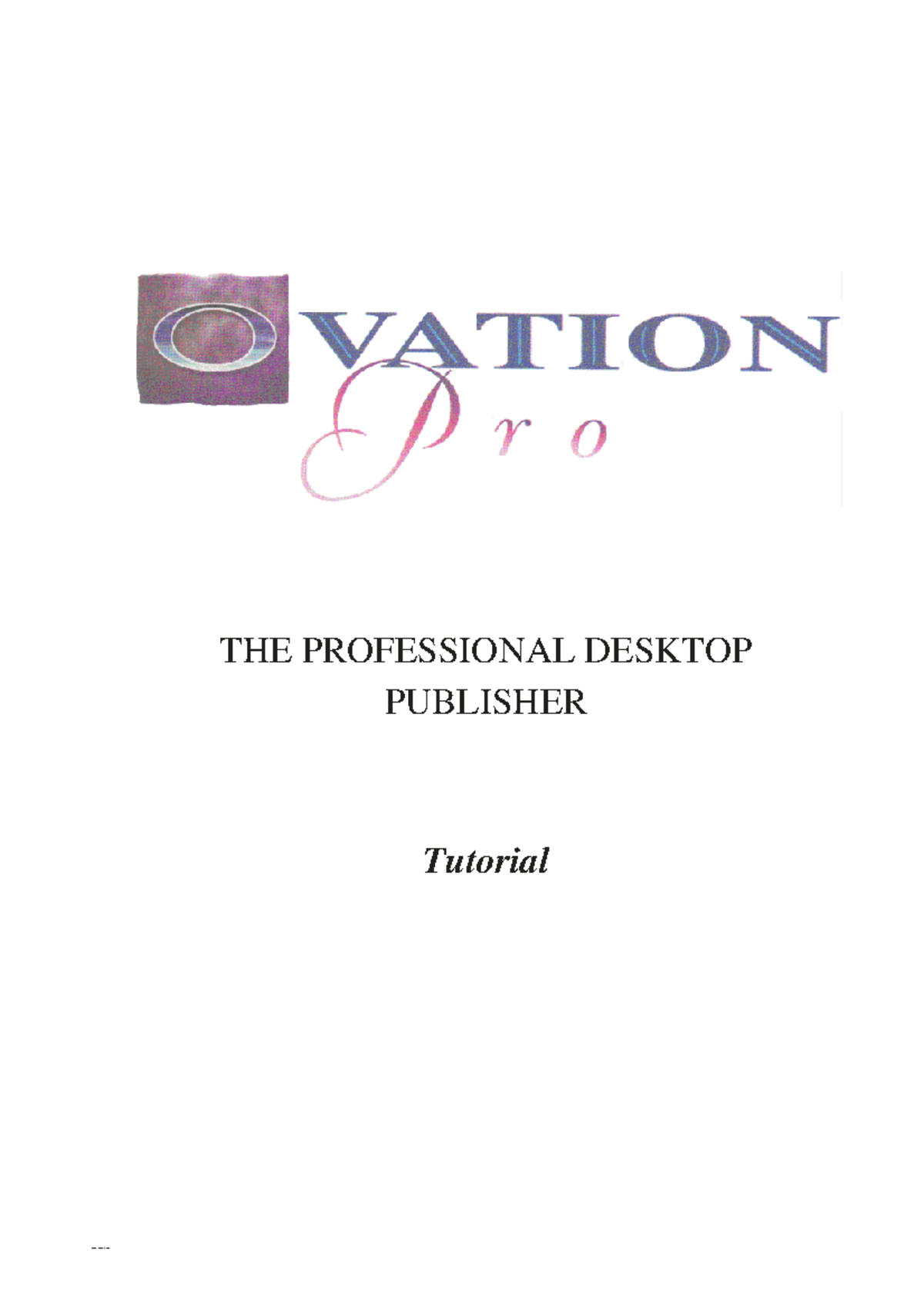 Ovation Pro Tutorial: Mastering Desktop Publishing Techniques - Studocu