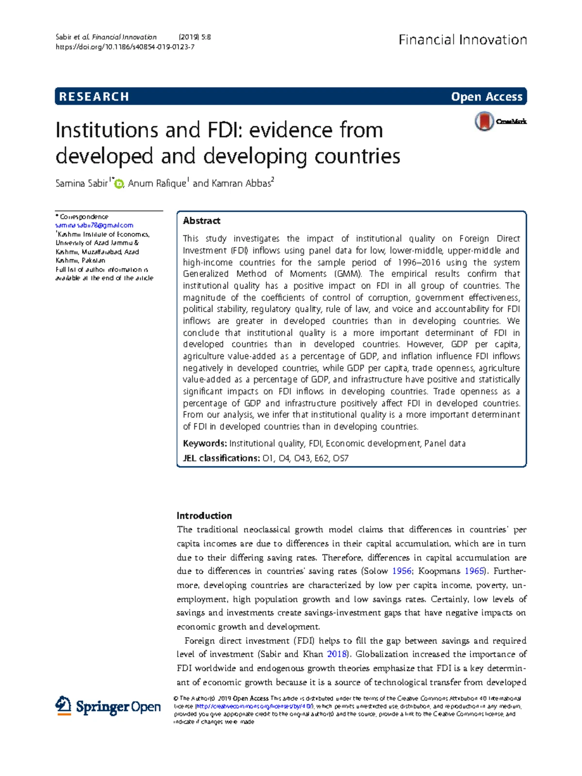 Thesis Proposal: Impact of International Certification on Firm ...