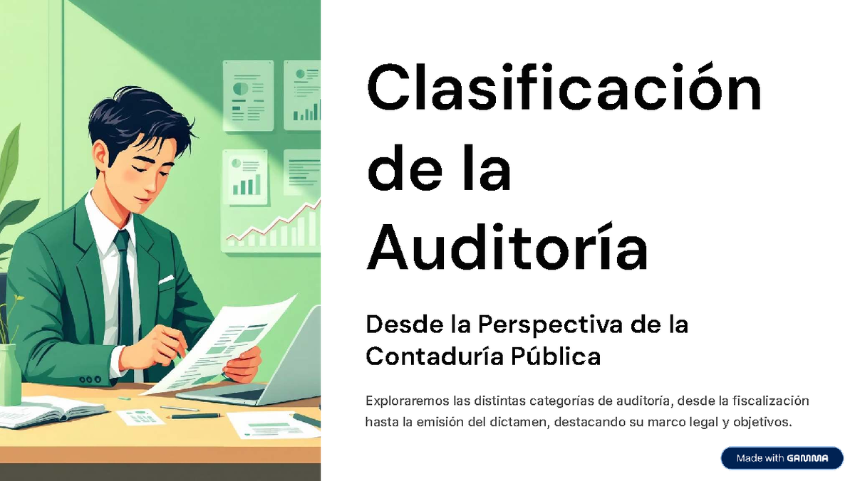 Clasificación de la Auditoría: Guía de Repaso (Cap 3) - Studocu