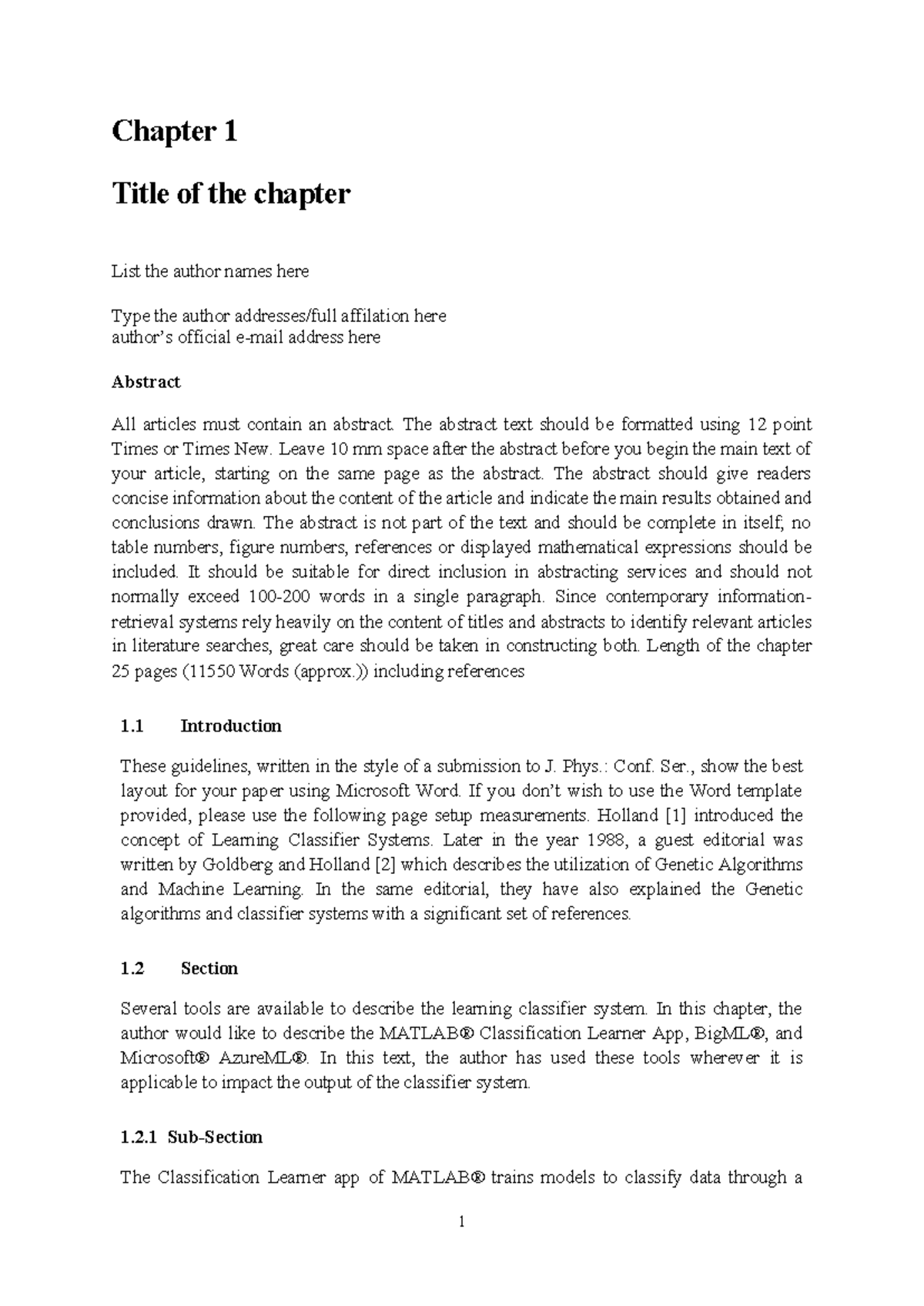 IAIB Paper Format Guidelines - Chapter 1 Overview - Studocu