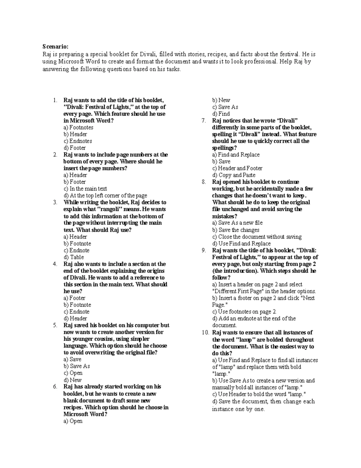 Word Project Formatting & Editing Revision Guide - Topic Review - Studocu