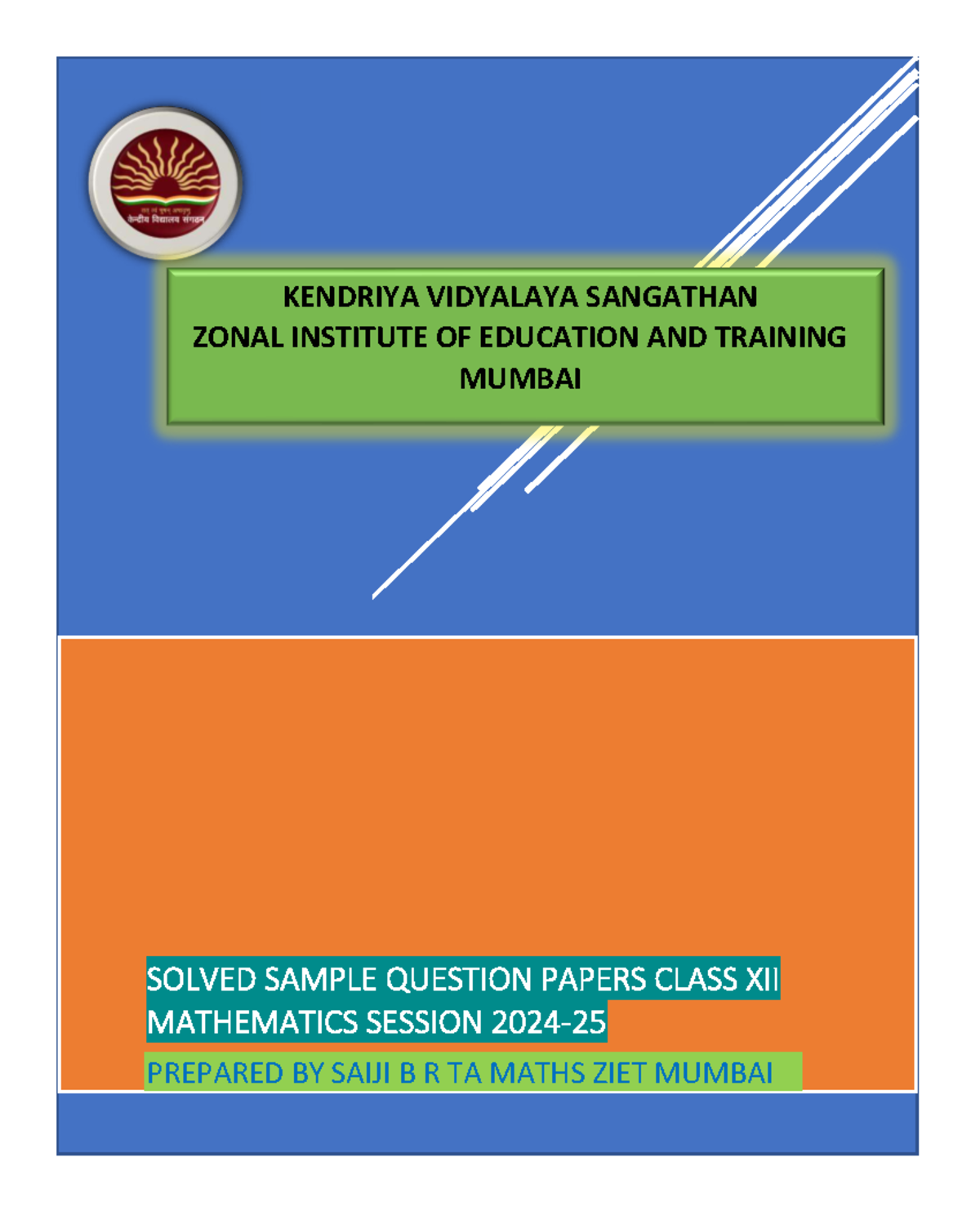 Sample Question Paper for Class XII Mathematics (041) - Solved Papers ...
