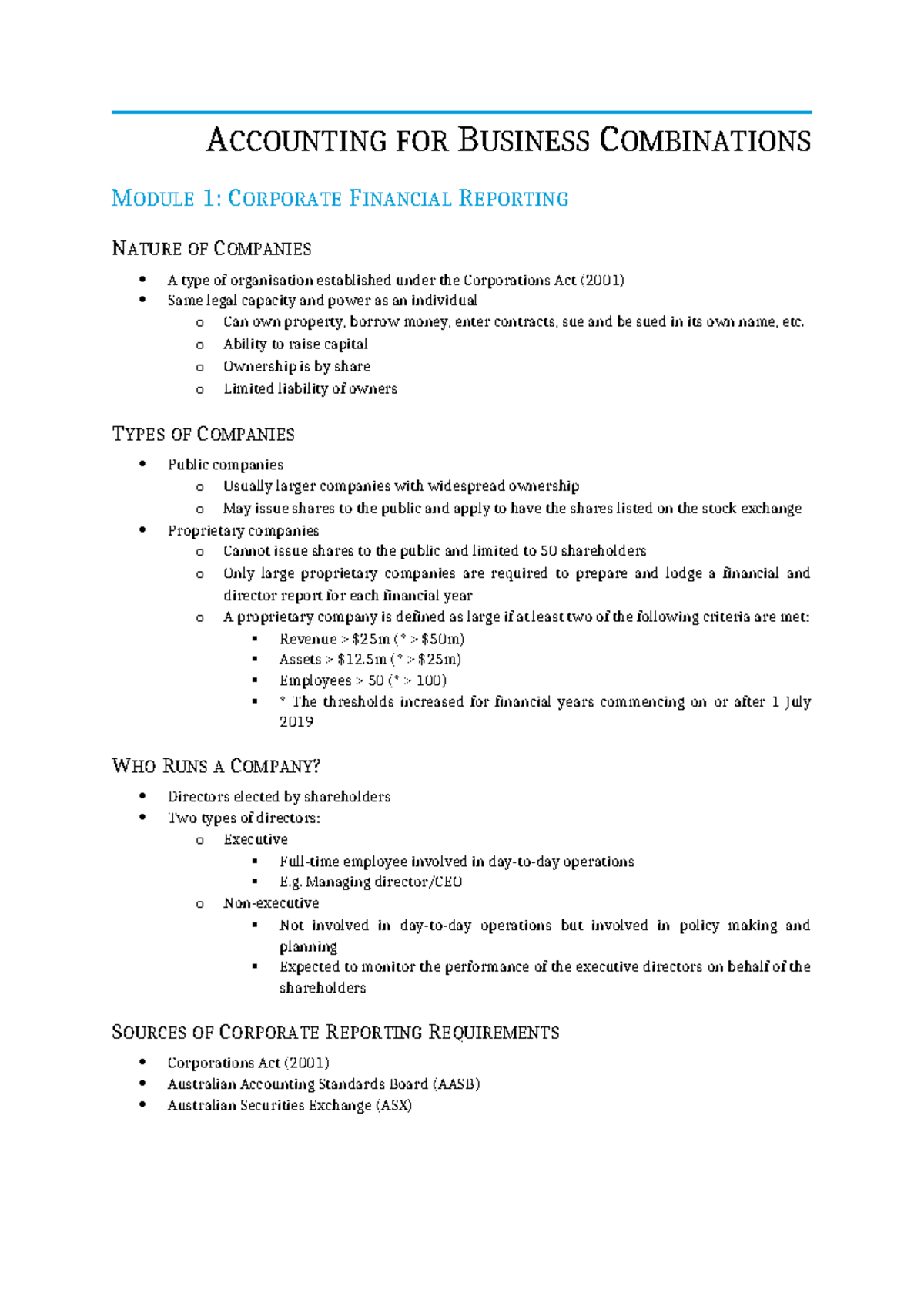 Accounting for Business Combinations - ACCOUNTING FOR BUSINESS ...