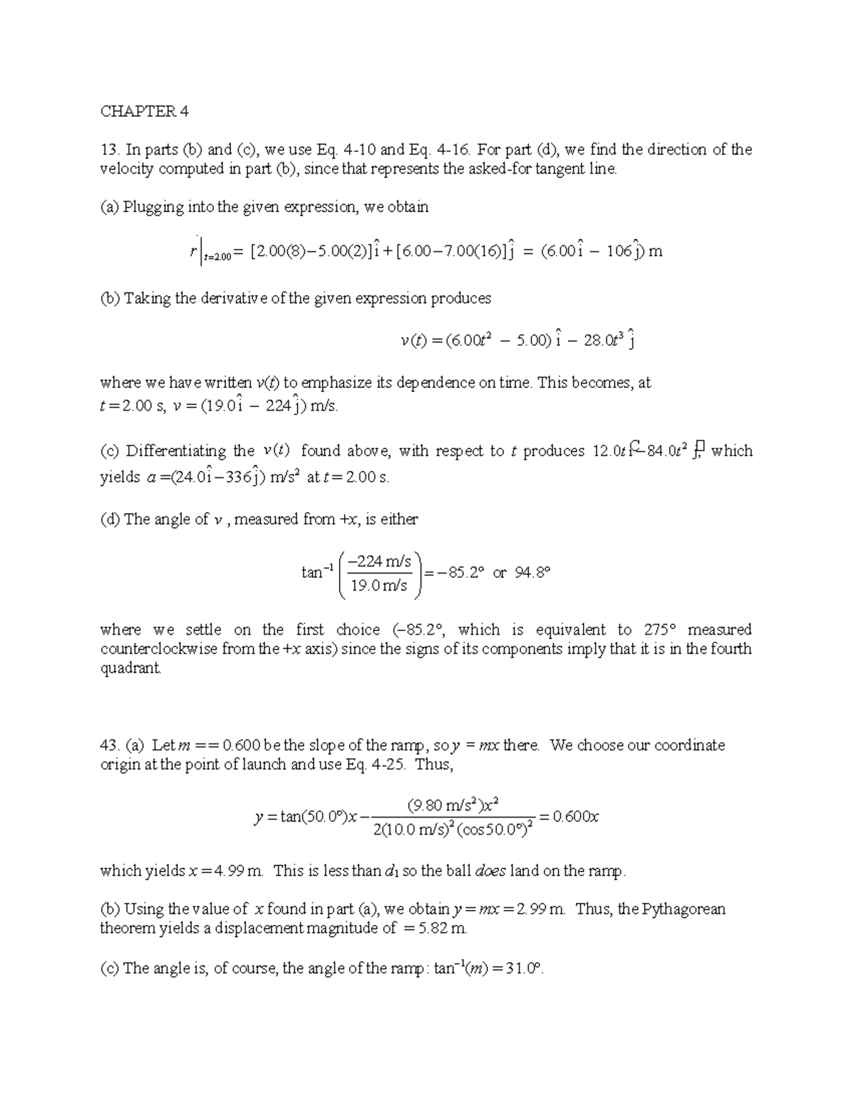 Chapter 4: Velocity and Acceleration Analysis in Physics S - Studocu