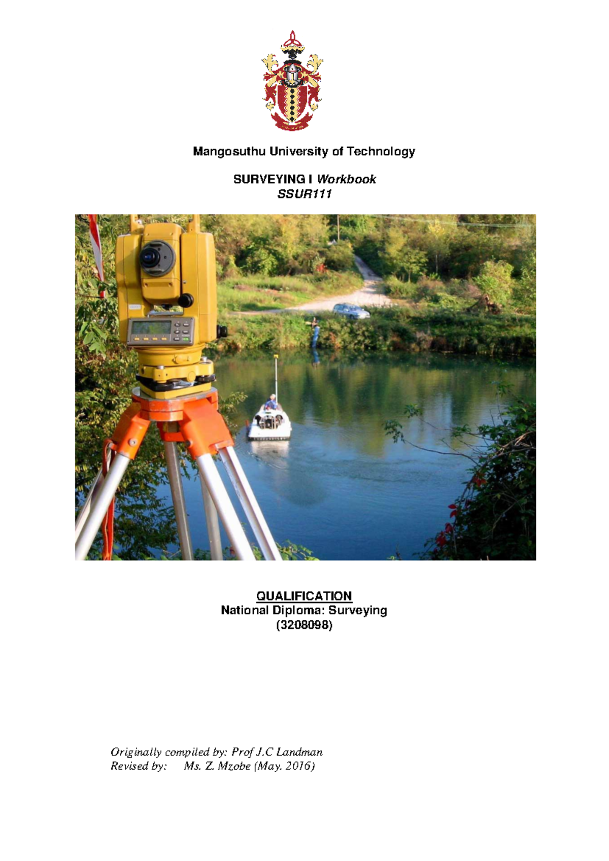 Surveying I Workbook: National Diploma (3208098) - Chapter 1 Overview ...