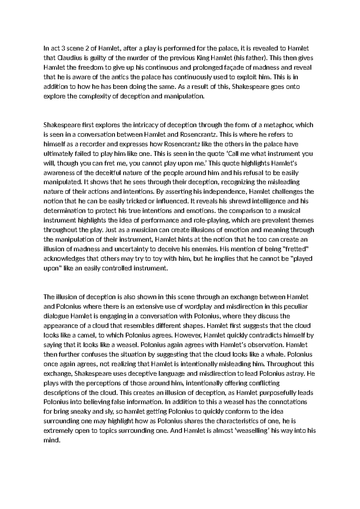 Hamlet Act 1, Scene 4: The Ghost's Appearance and Themes of Decay - Studocu