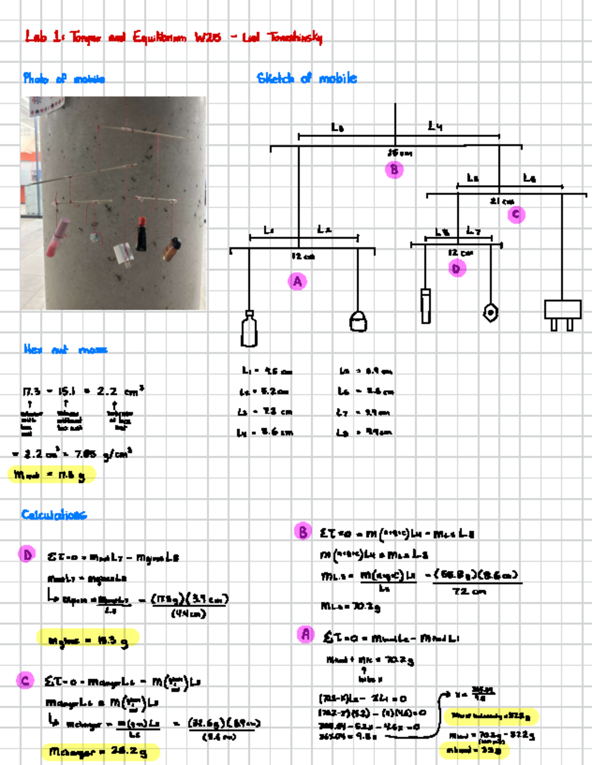 Physics Lab I: Torque and Equilibrium Analysis W25 - Studocu