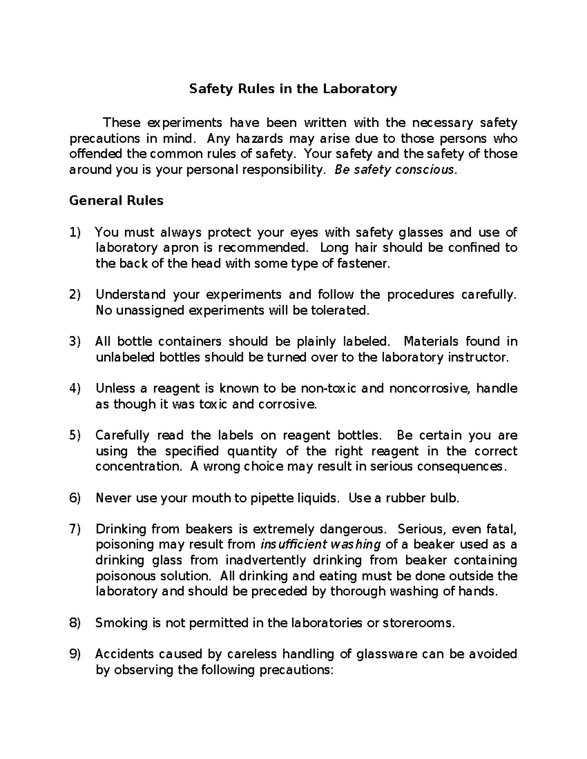 Safety Rules in the Laboratory (2) c48da5ff1c2c38b9295212 e329967 ba7 ...