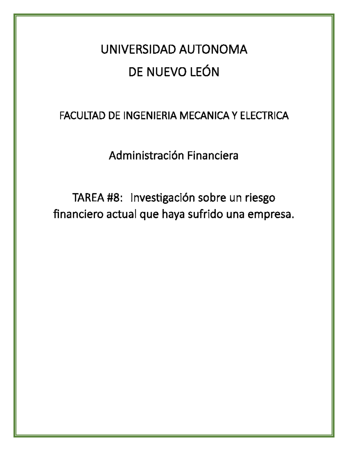 Tarea 8 - Análisis del Riesgo Financiero de CEMEX en 2022 - Studocu