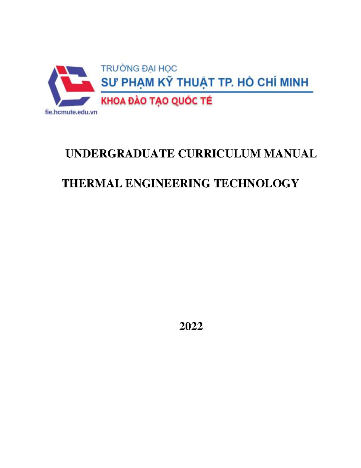 Thermal Engineering Technology Curriculum Overview K22 - Studocu