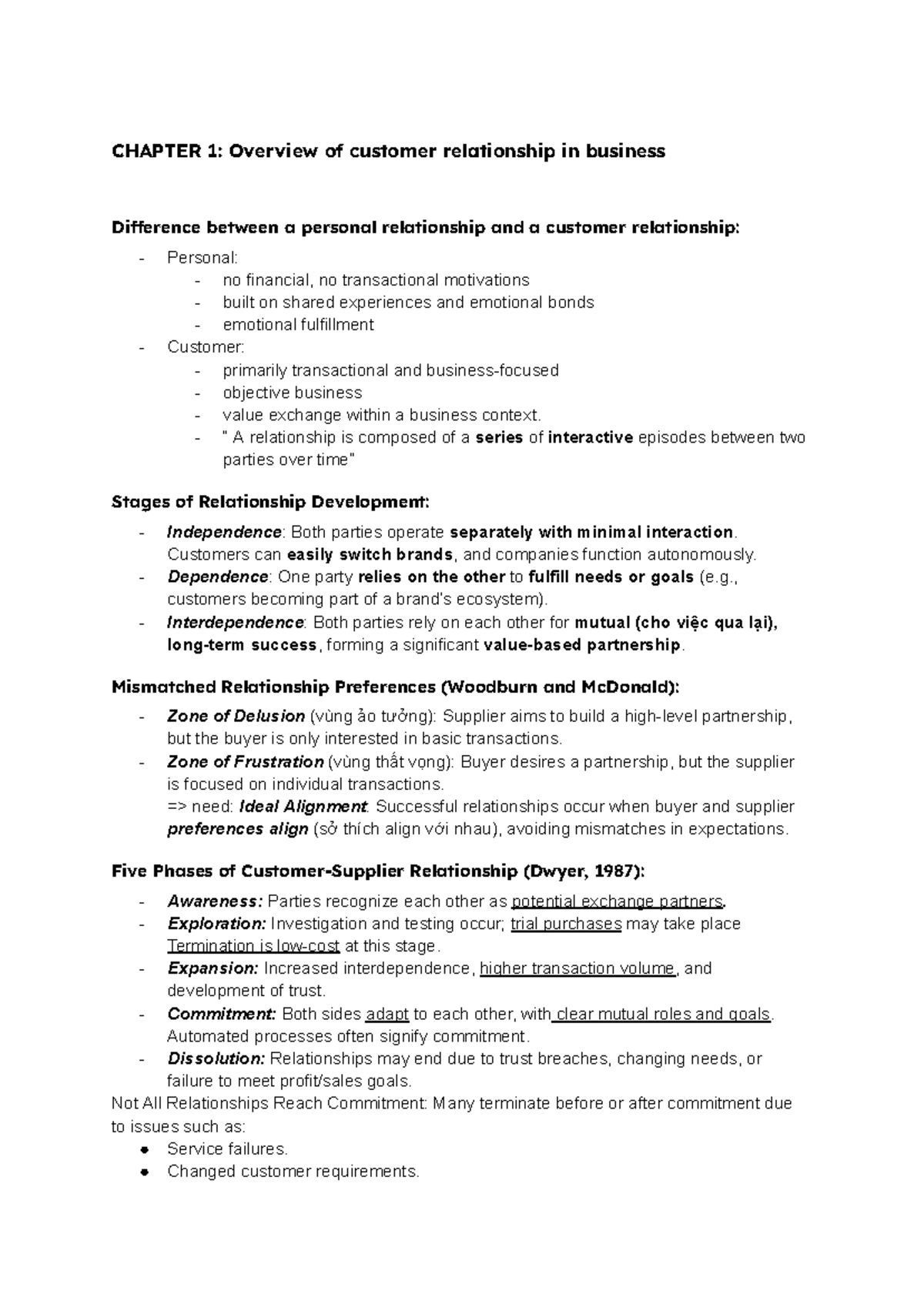 CRM- Final Exam: Understanding Customer Relationships in Business - Studocu