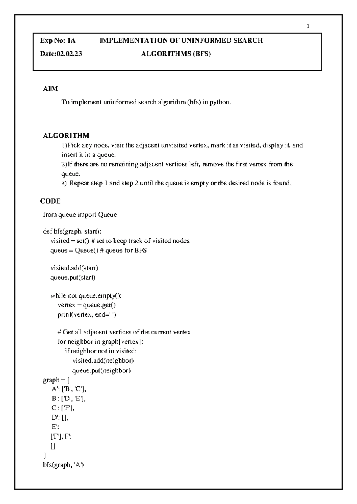 AIML Problems - Notes on Water Jug and Bayesian Networks - Studocu