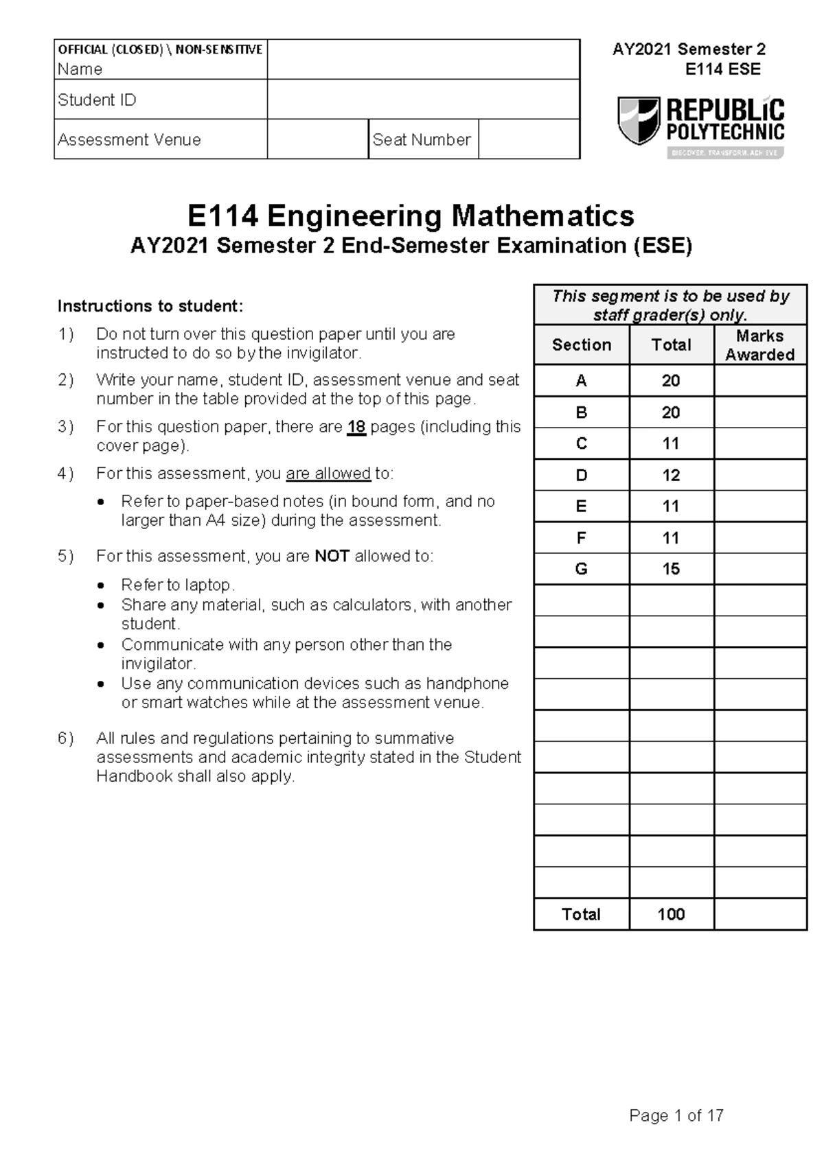 E114 CA2 - Engineering Mathematics Vector Notes & Concepts - Studocu