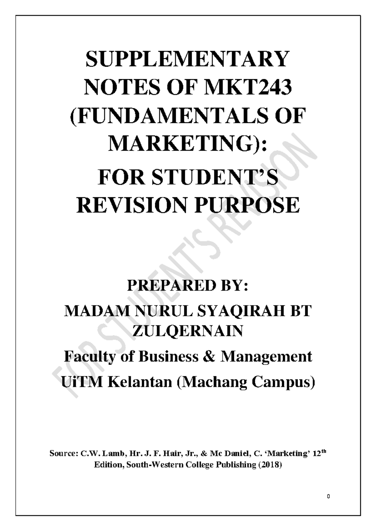 MKT243: Chapter 3 - Market Segmentation, Targeting & Positioning Notes ...