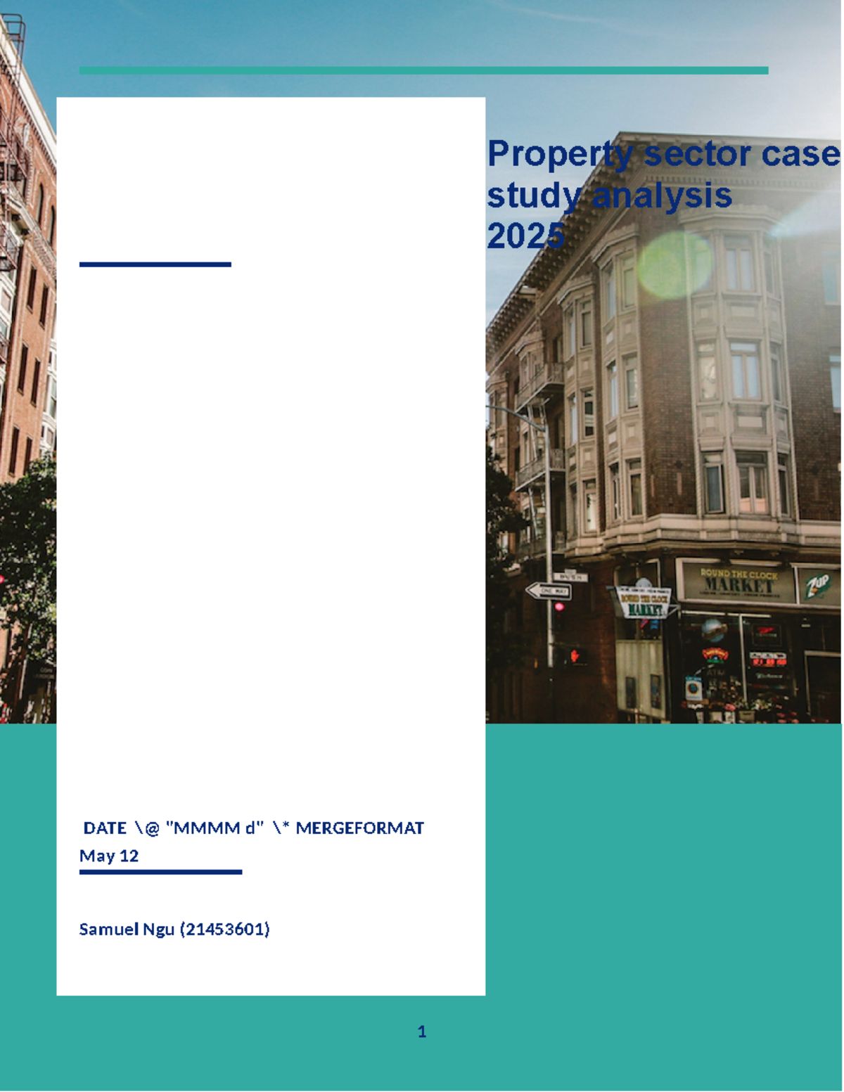 Property Sector Case Study Analysis: Eastern Perth Insights (21453601 ...