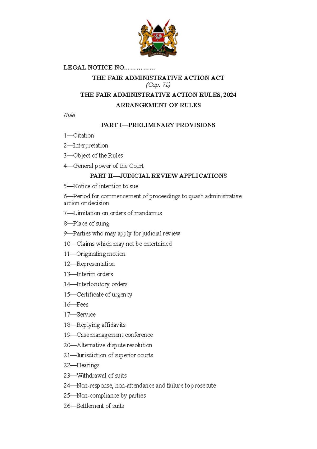 fair administrative action act 2024