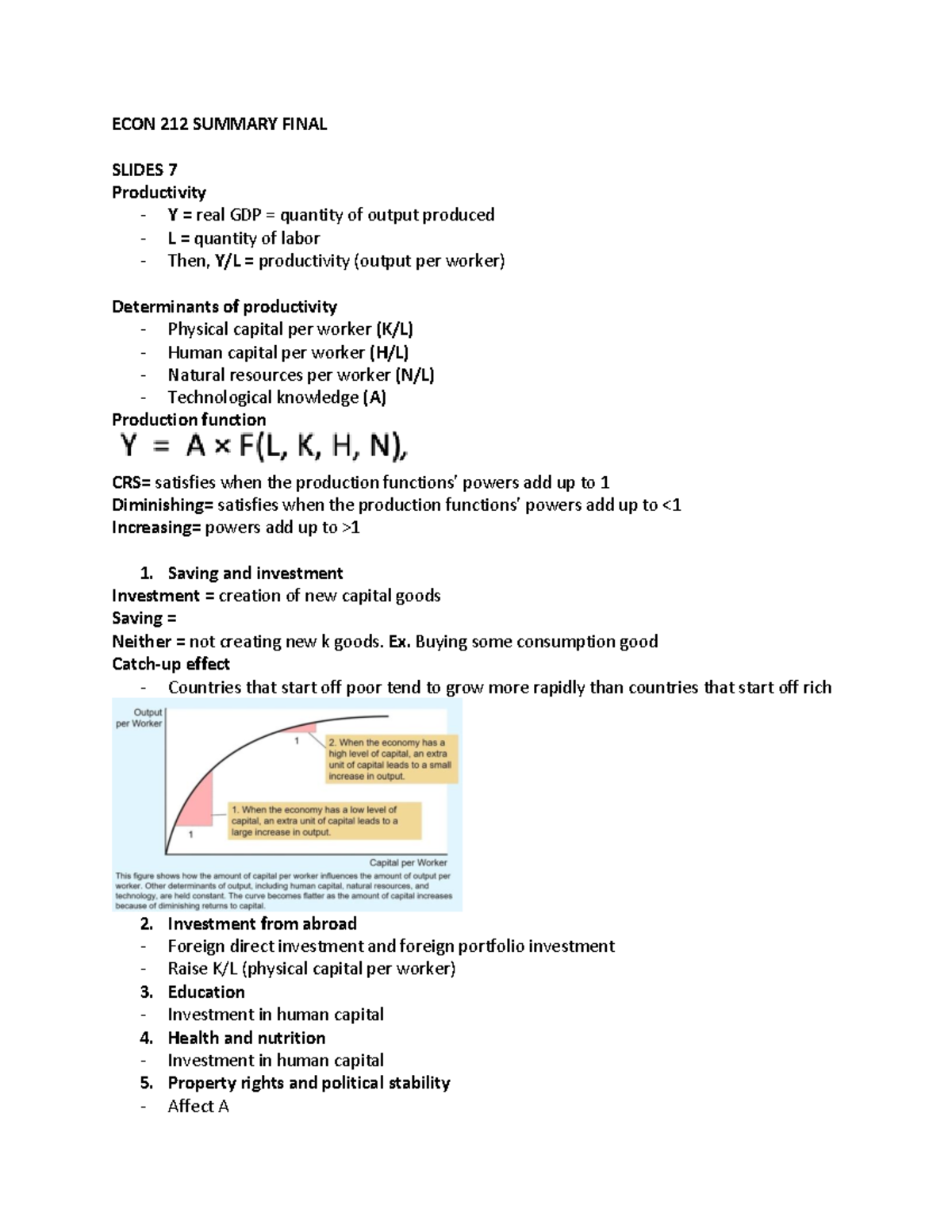 Final ECO212 Exam Summary Notes: Key Concepts & Topics - Studocu