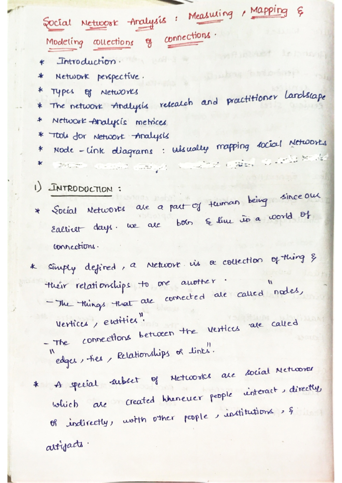 UNIT-1 Social Networking: An Introduction to Social Network Analysis ...