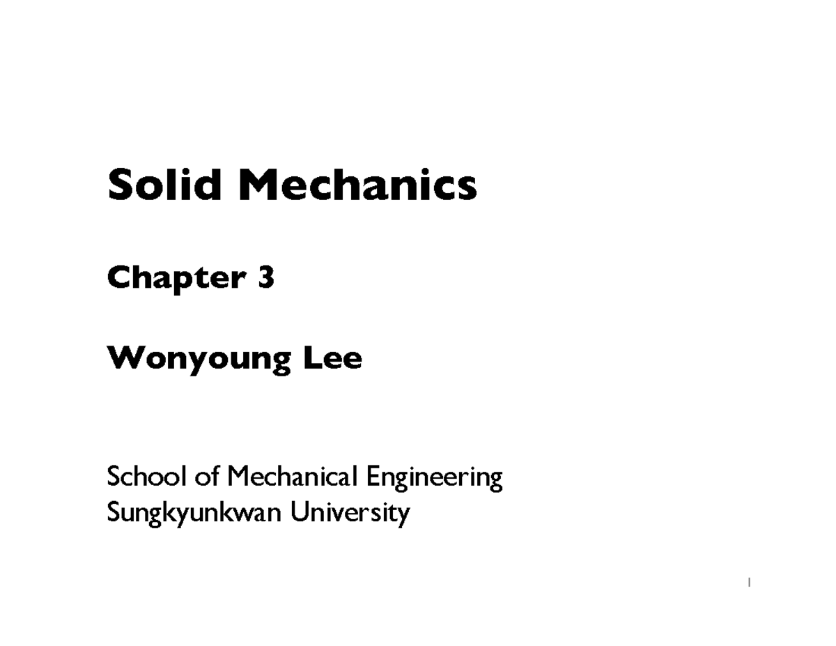 Solid Mechanics Chapter 3: Mechanical Properties of Materials - Studocu