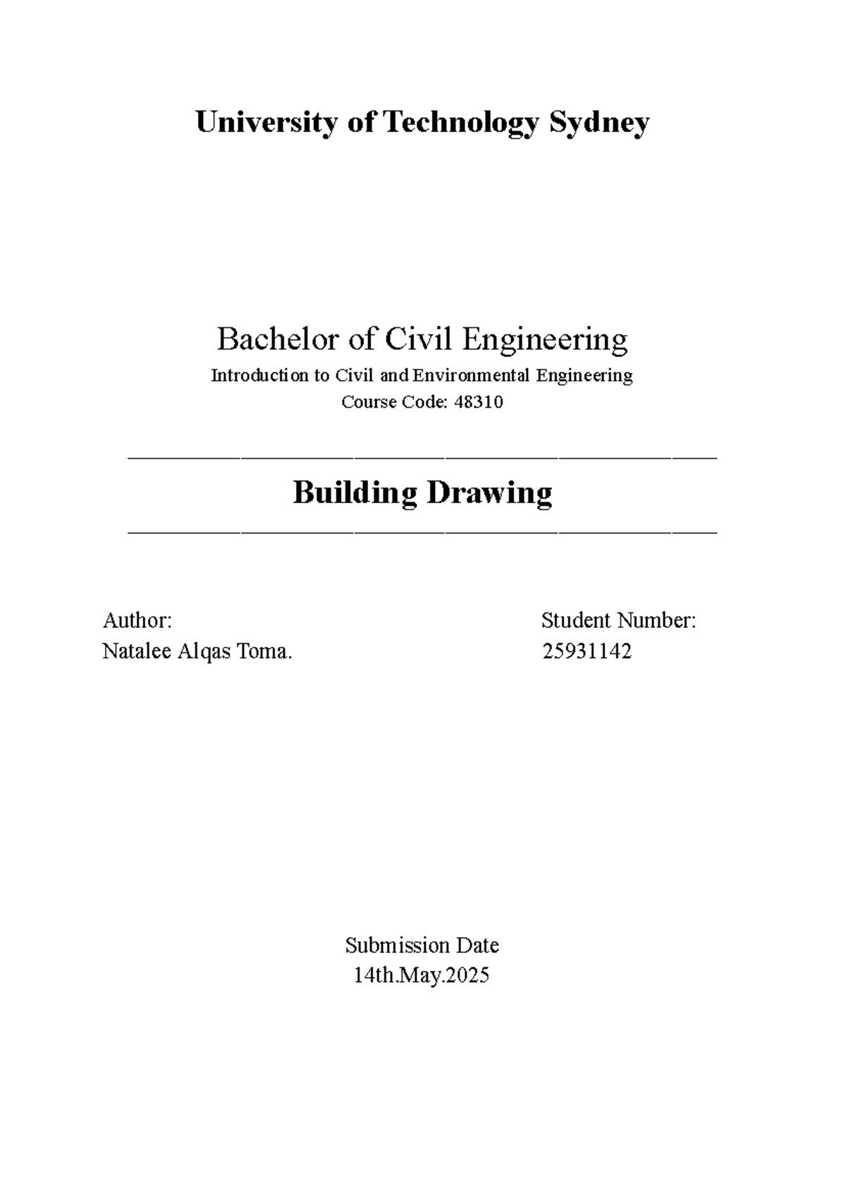 Building Drawing for Civil Engineering Course 48310: AutoCAD ...
