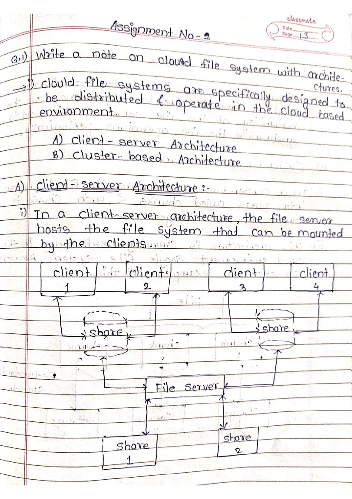 CC Assignment 03: Exploring Cloud File Systems and Architectures - Studocu