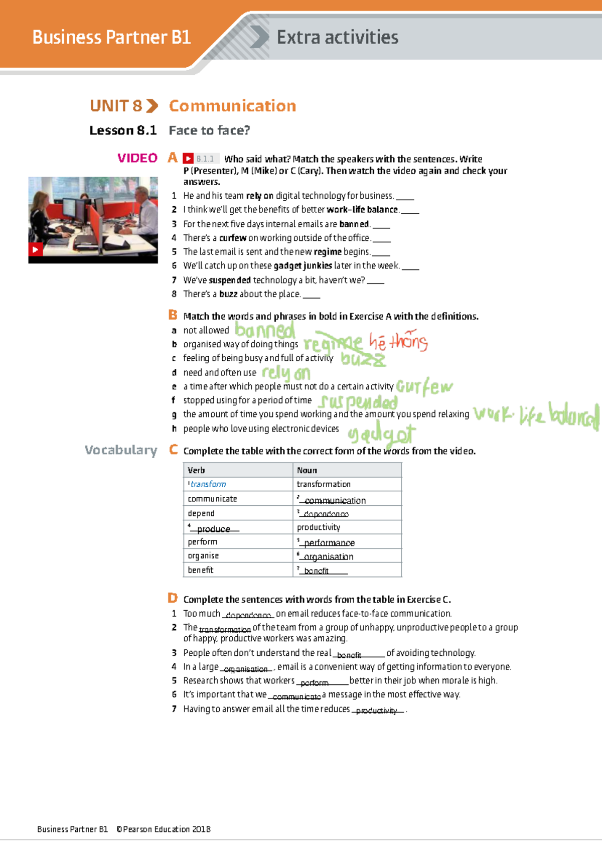 Business Partner B1 UNIT 8 Communication Activities & Skills - Studocu