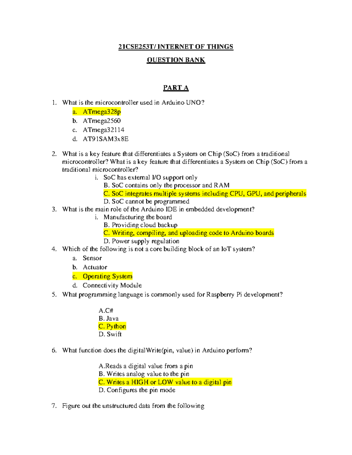 IOT QB-1: Comprehensive Question Bank for Internet of Things Concepts ...