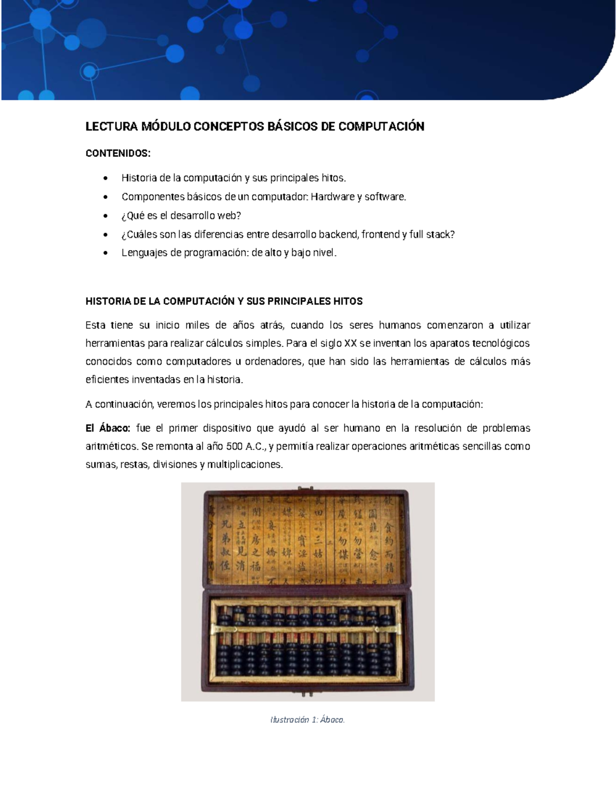 LECTURA MÓDULO 1: CONCEPTOS BÁSICOS DE COMPUTACIÓN Y DESARROLLO WEB ...