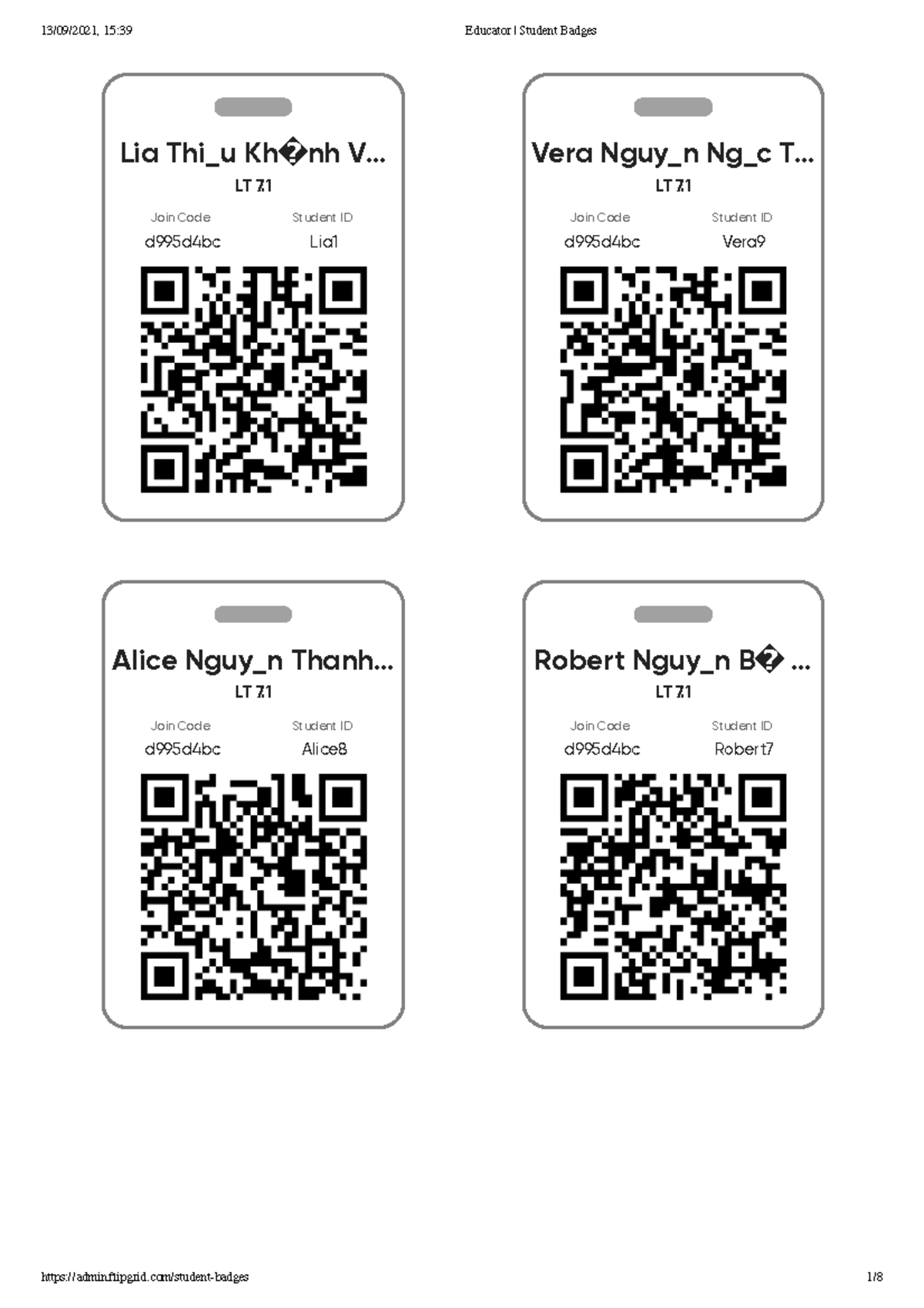 LT - okkkkkk - Lia Thi_u Kh nh V... LT 7. Join Code d995d4bc Student ID ...