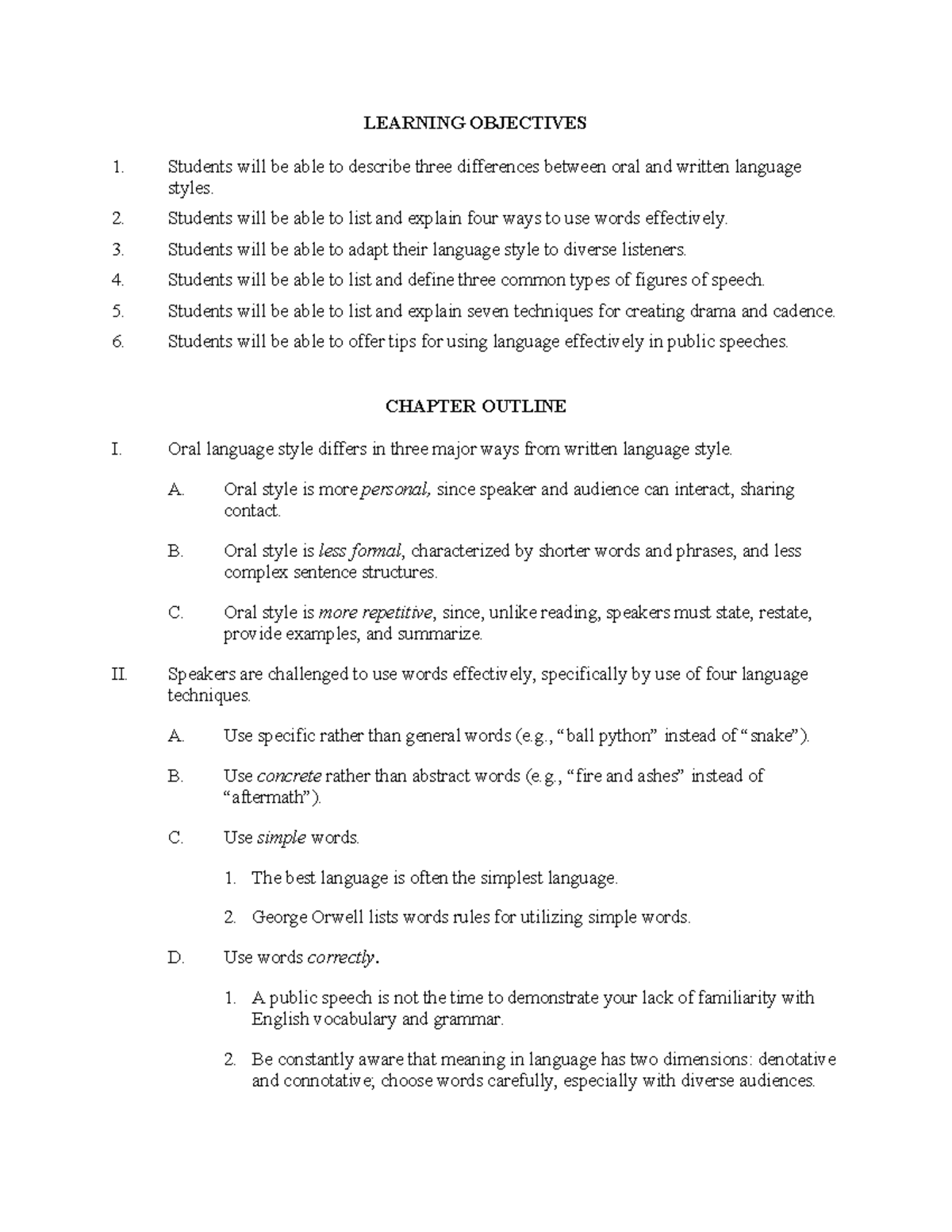 Ch. 12 Notes on Effective Public Speaking Techniques and Styles - Studocu