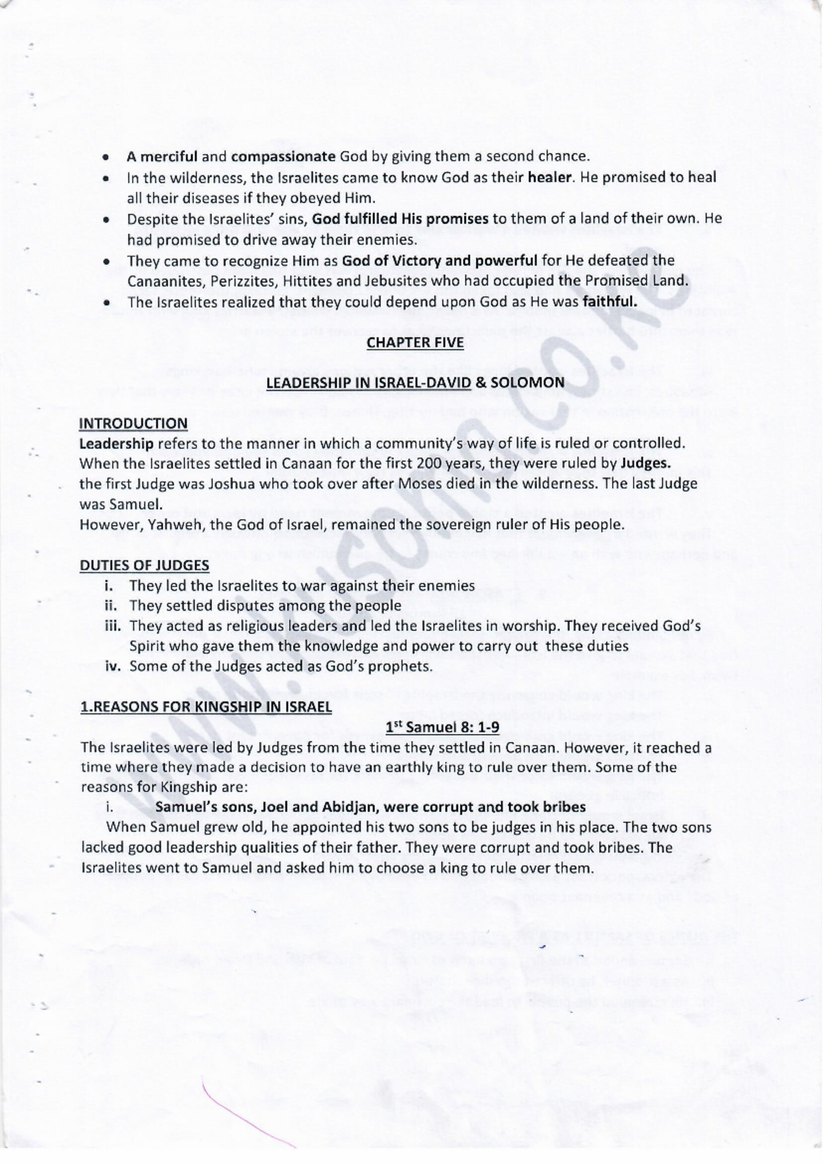 CRE FORM 1 Study Notes and Key Concepts Guide - Studocu