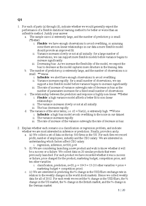 001 Resumes Lectures - Résumé Machine Learning - Lecture 2 : What is ML ...