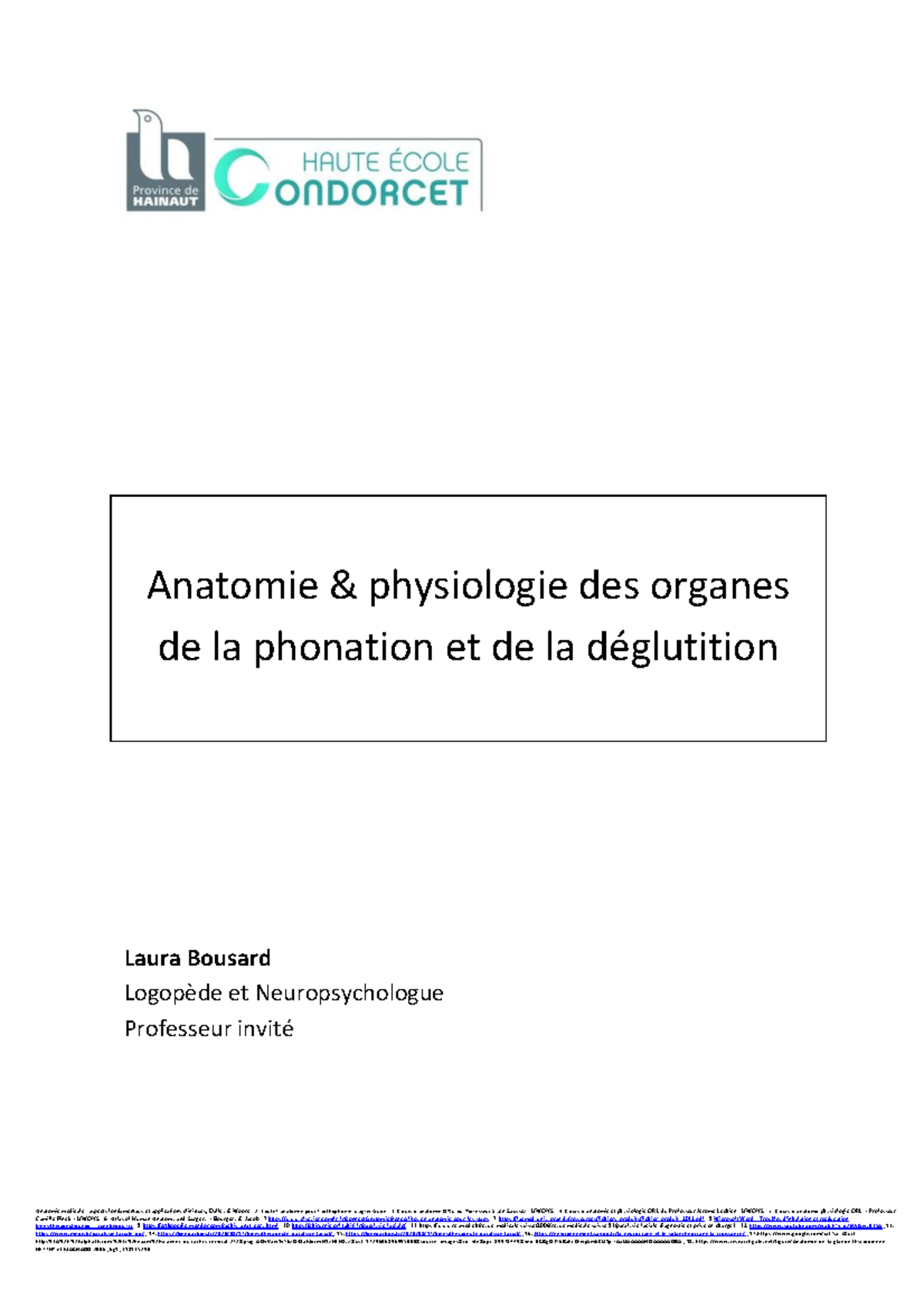 Anatomie et Physiologie des Organes de Phonation et Déglutition - UMONS ...