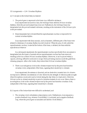 BIOL 306 Final summary - 30b FINA Summary 121- 221 Navigation L ...