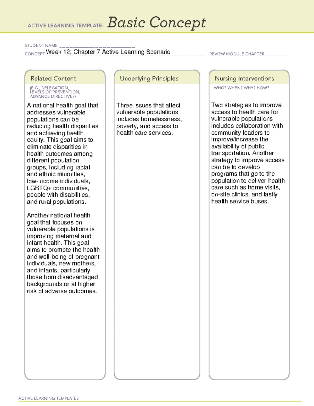 ATI Active Learning Template: Basic Concept Overview and Guidelines ...