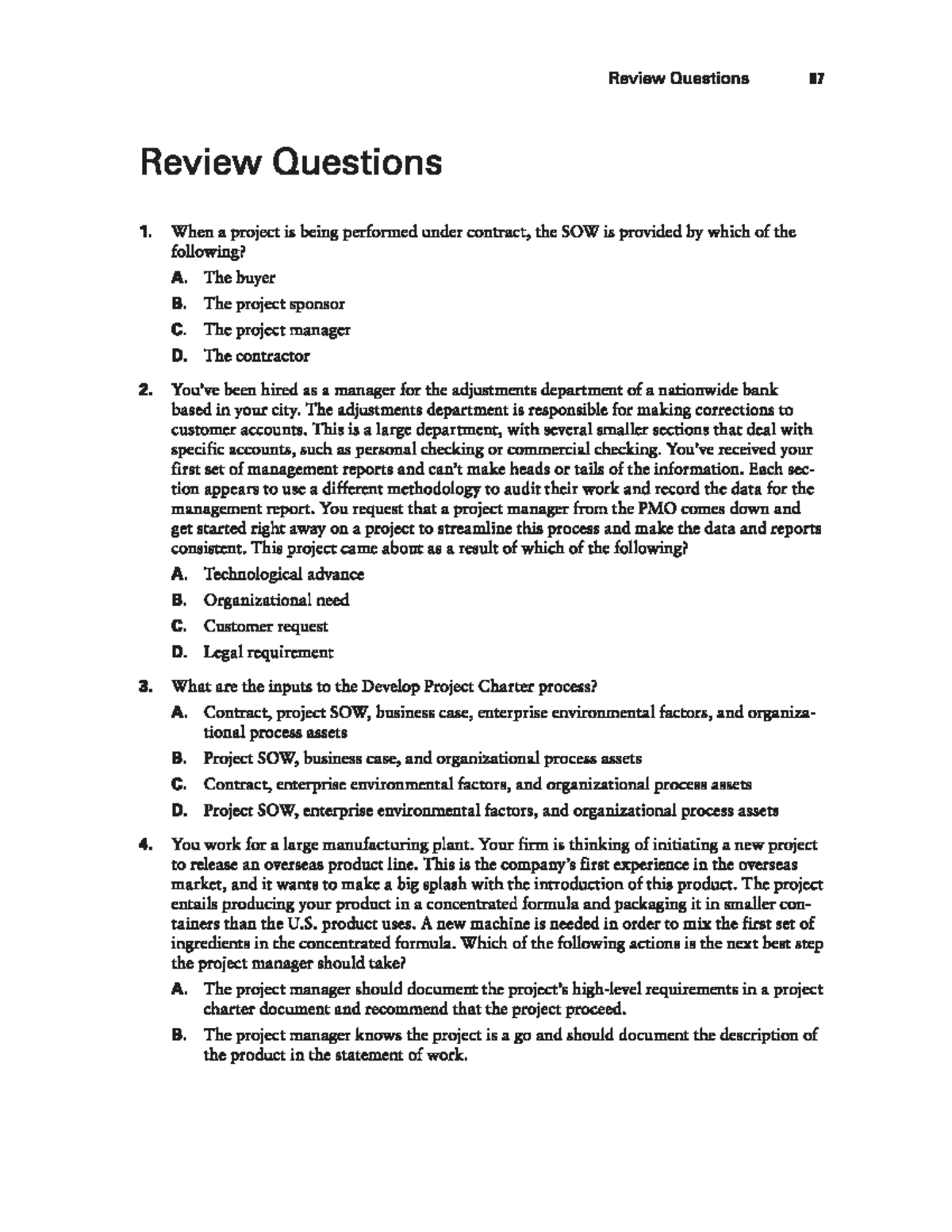 Chuong 2 - ... - Review Questions 87 Review Questions 1. When a project ...