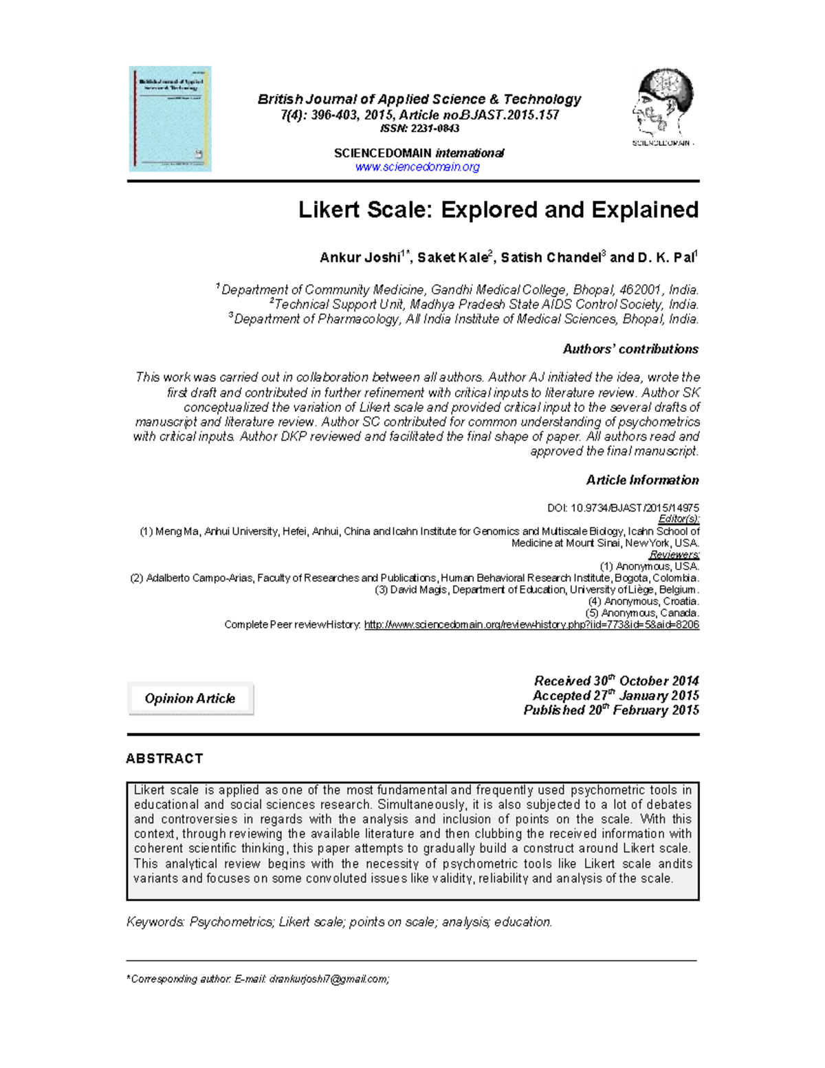 Exploring and Explaining the Likert Scale: Insights and Applications ...