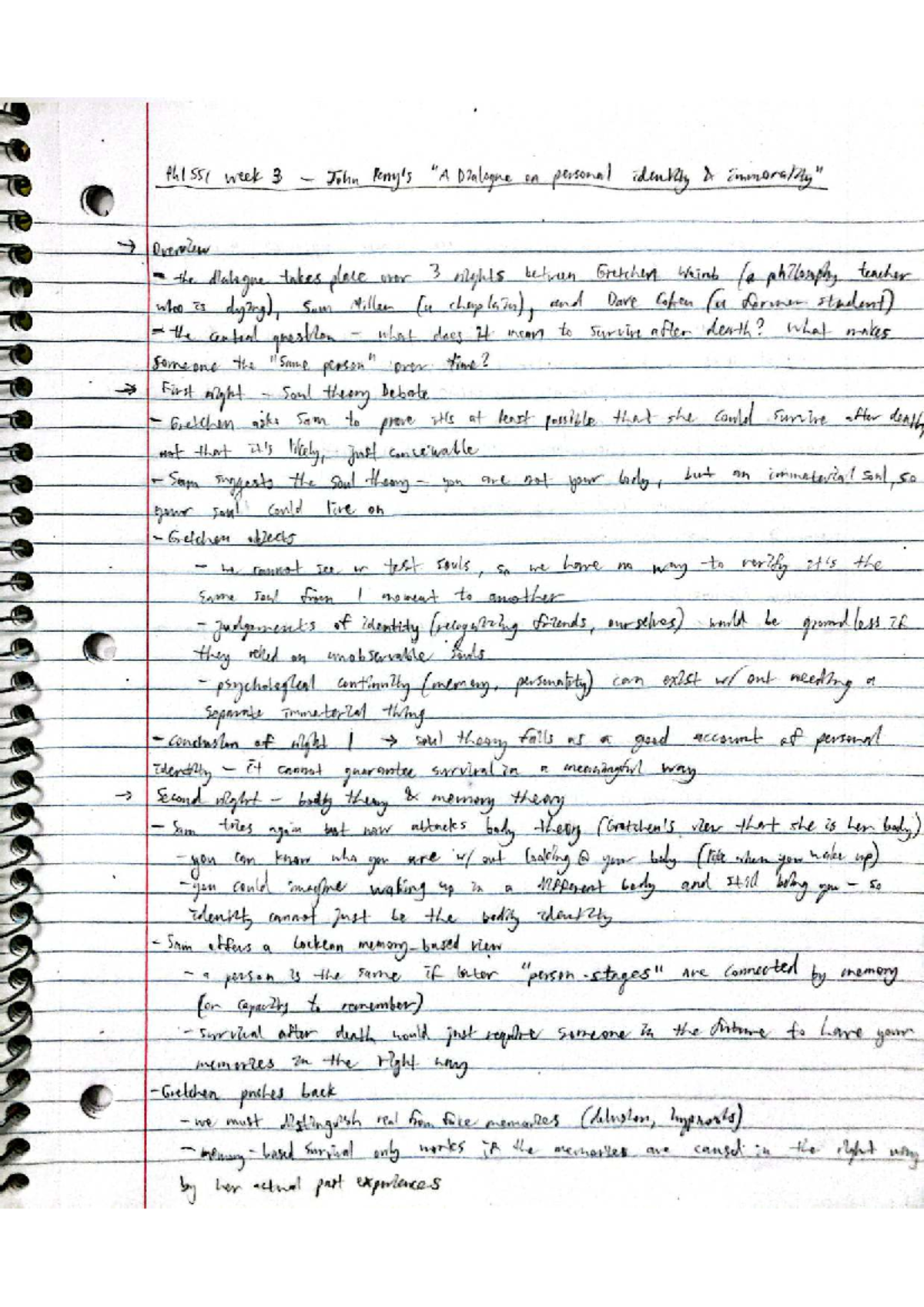 Ph1551 Week 3: John Perry's Dialogue on Personal Identity and ...