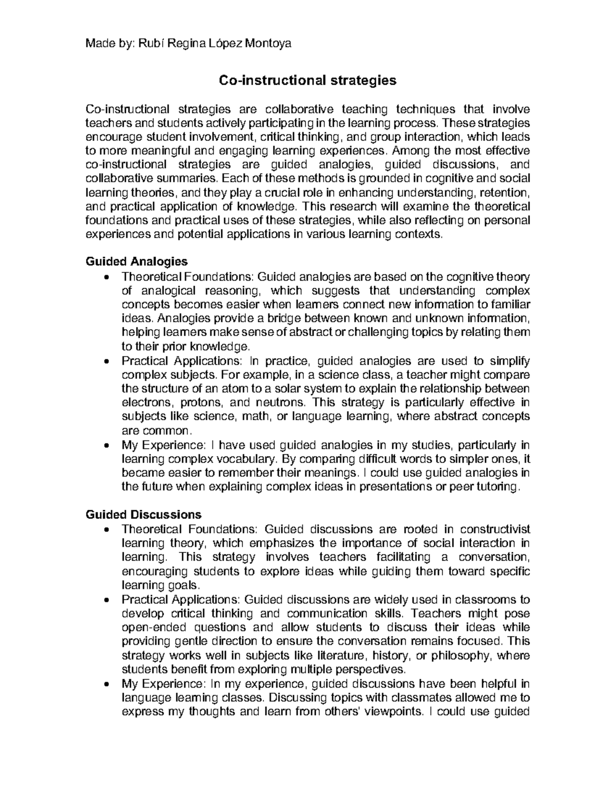 Collaborative Teaching Strategies: Enhancing Learning Through Co ...