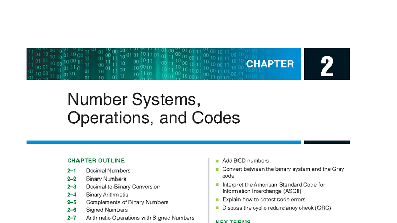 Digital Fundamentals 11ed: Chapter 2 - Number Systems & Codes - Studocu