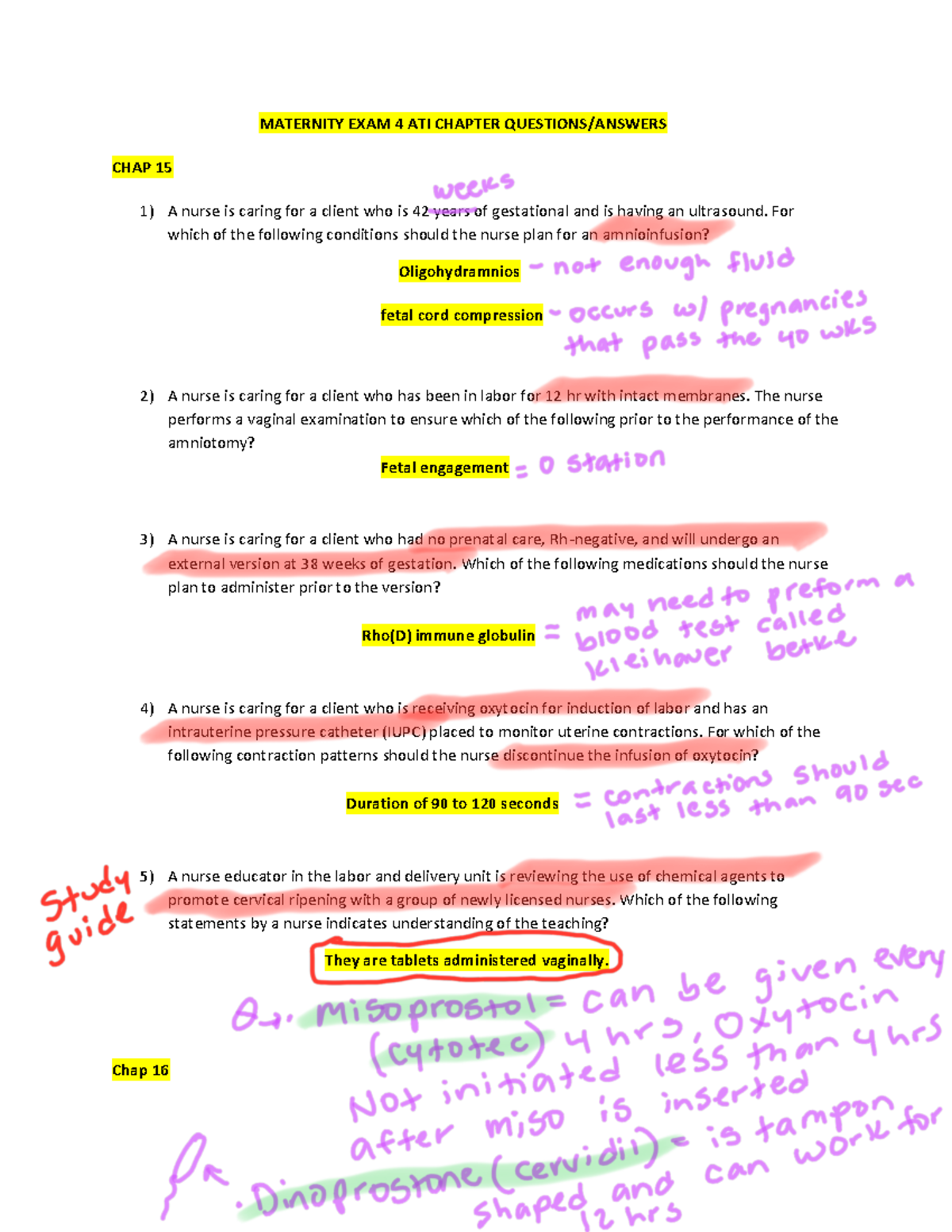 Maternity ATI Exam 4: Key Questions & Answers for Success - Studocu