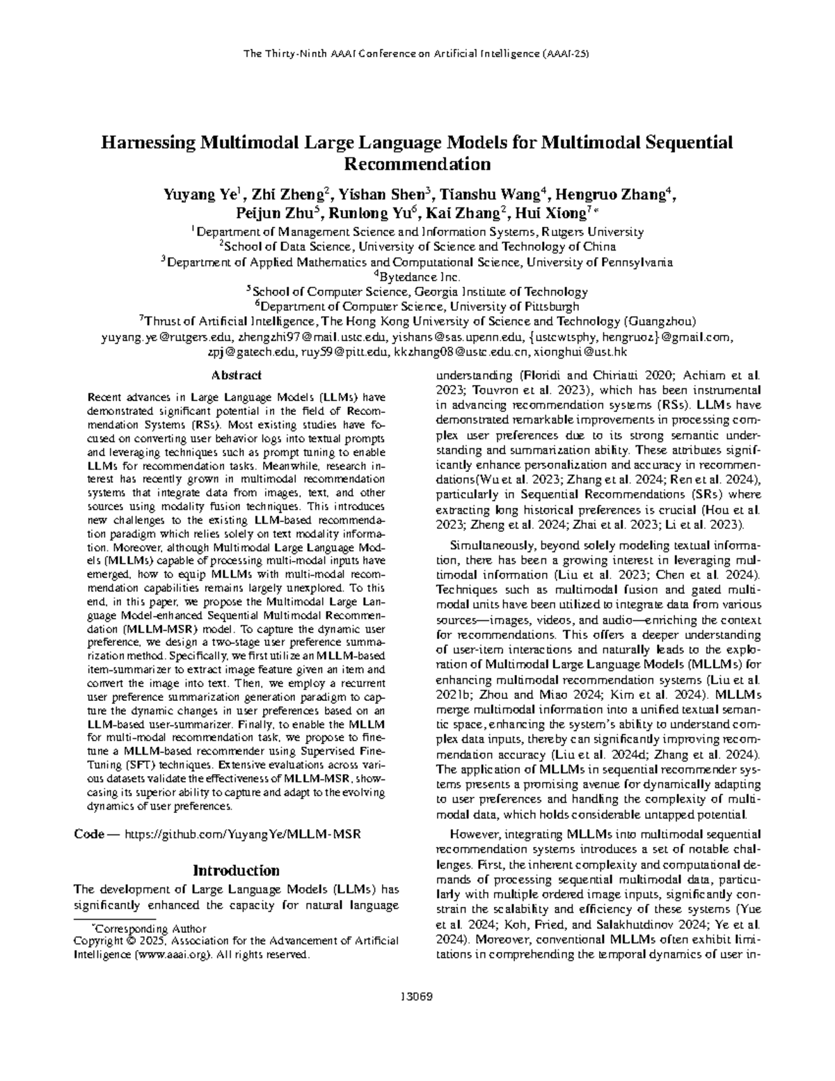 Harnessing MLLMs for Multimodal Sequential Recommendations - Studocu