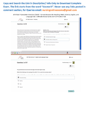 RN ATI Mental Health Proctored Exam 2023-2024 70 Screenshot Questions ...