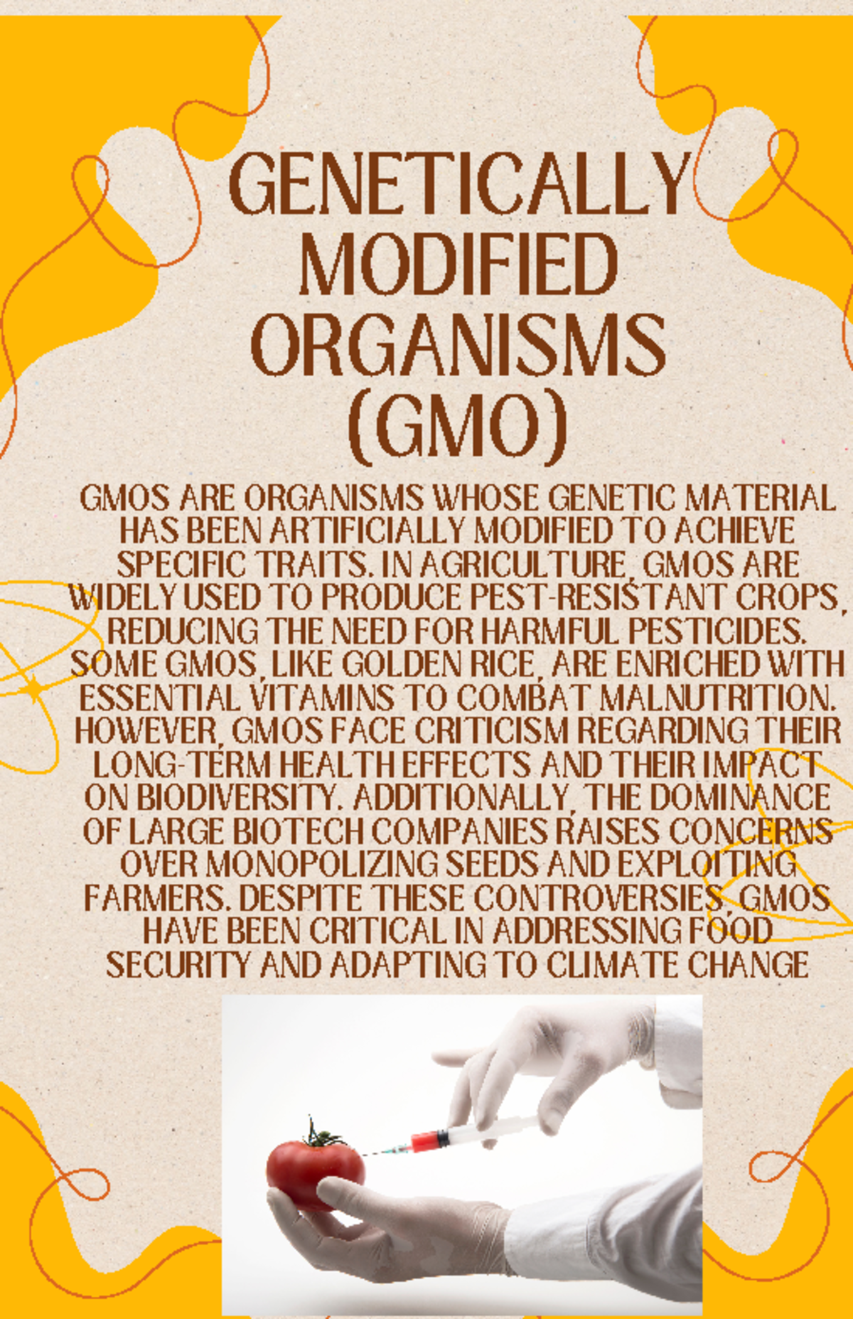 Genetically modified organisms - GENETICALLY MODIFIED ORGANISMS (GMO ...