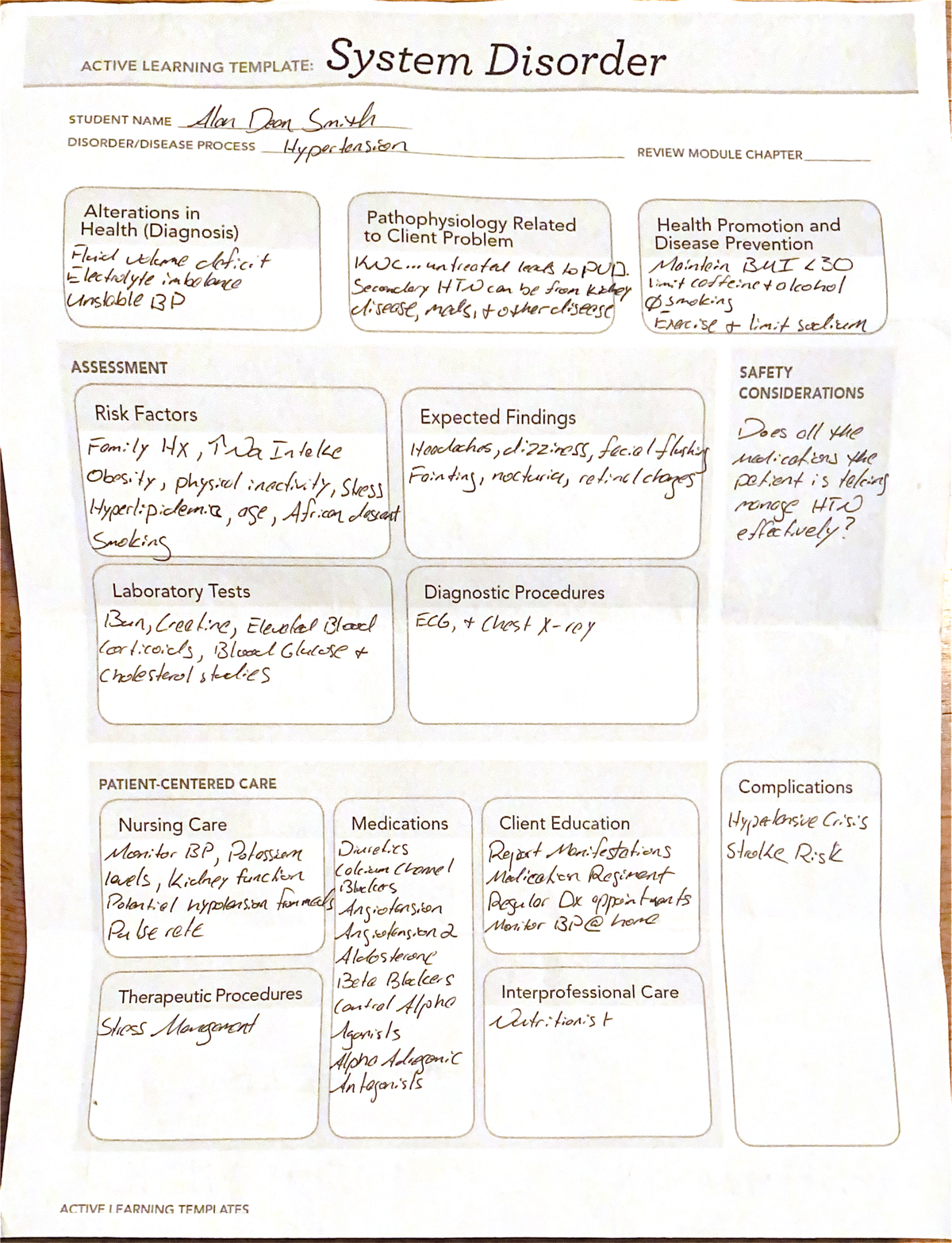 System Disorder - CHF (Heart Failure) Clinical Review and Care Notes ...