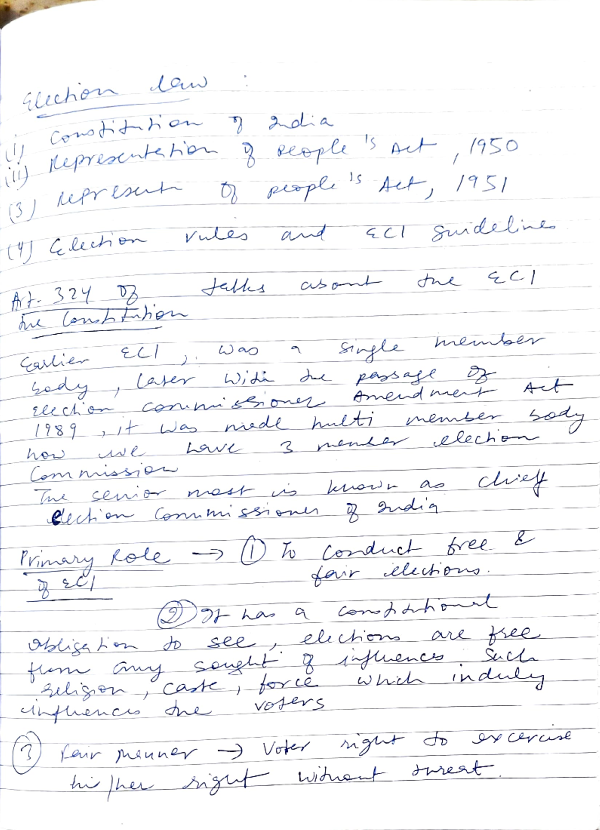 Election Law Notes (Course Code: 950) - Key Concepts and Cases - Studocu